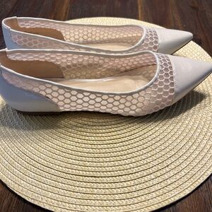 Nine West white mesh Women's Flats